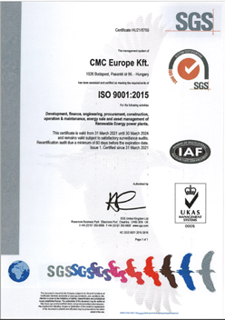 CMC Europe Kft. Earns ISO 9001 Certification(图1)